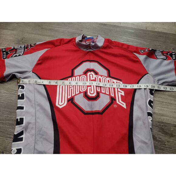 Adrenaline Promo Ohio State Buckeyes College Front 3/4 Zip Cycling Jersey Shirt - Picture 8 of 14